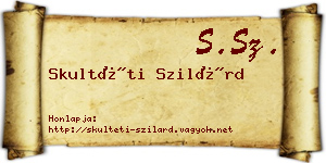 Skultéti Szilárd névjegykártya