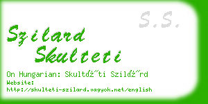 szilard skulteti business card